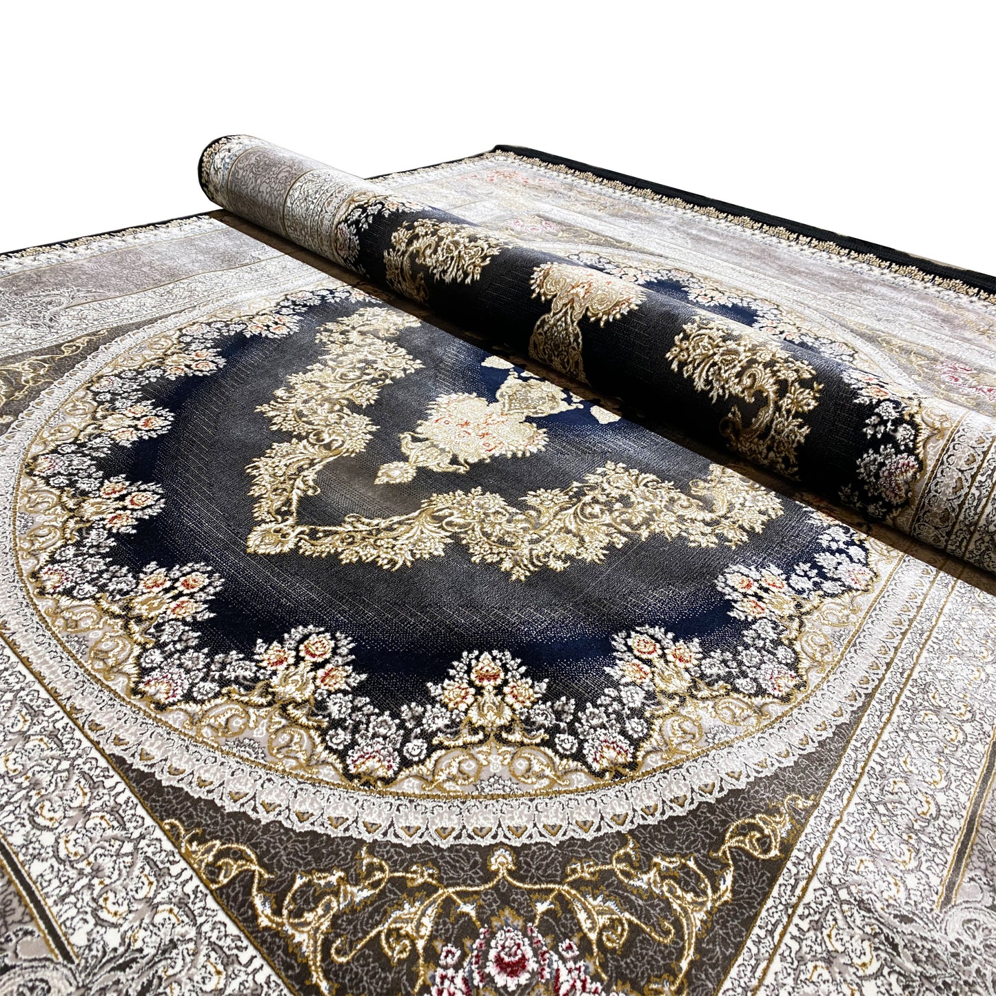 Marineblauer Teppich 170x240cm