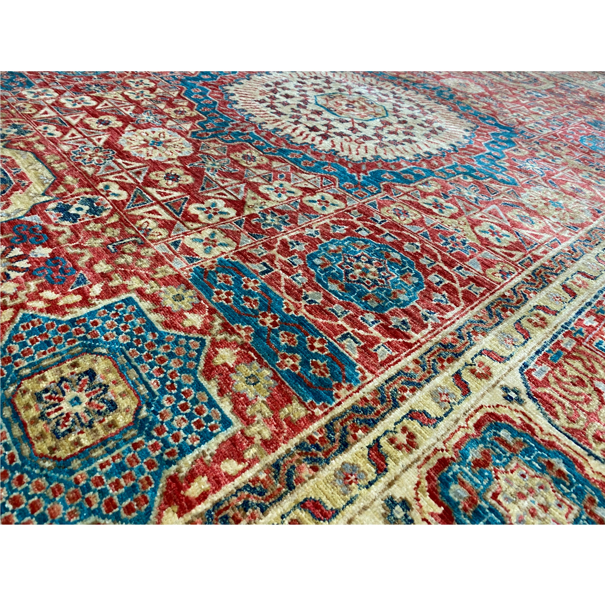 Roter Mamluk Teppich, 236x172 cm - German Carpet Shop