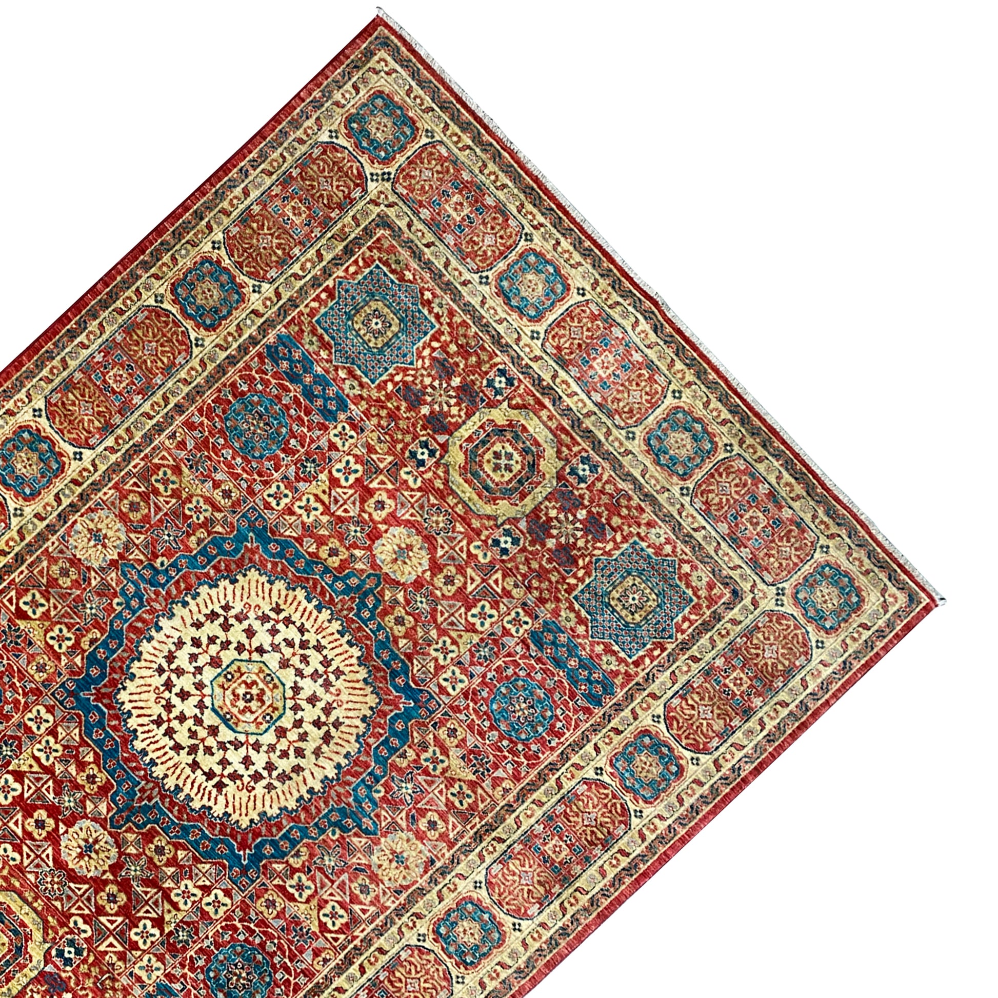 Roter Mamluk Teppich, 236x172 cm - German Carpet Shop