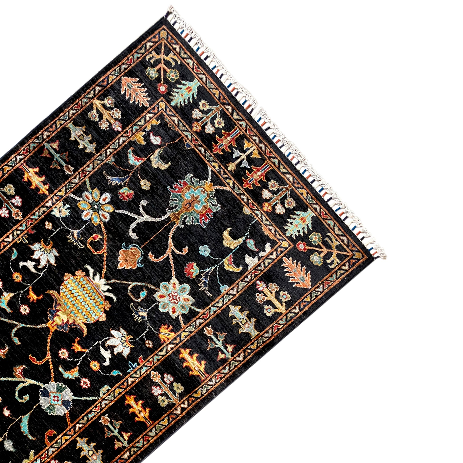 Schwarzer Khorjin Teppich 143x96 cm - German Carpet Shop