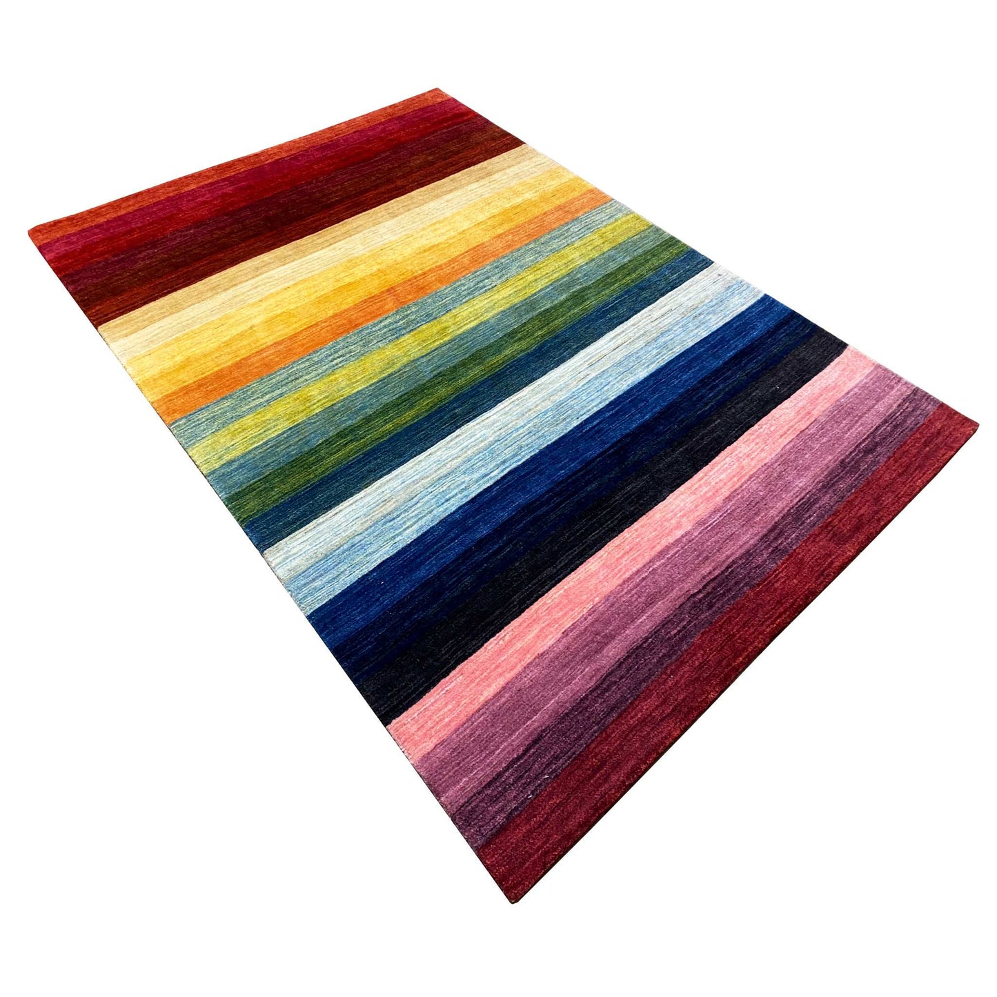 Regenbogen Gabbeh Teppich - 241x169 cm - German Carpet Shop