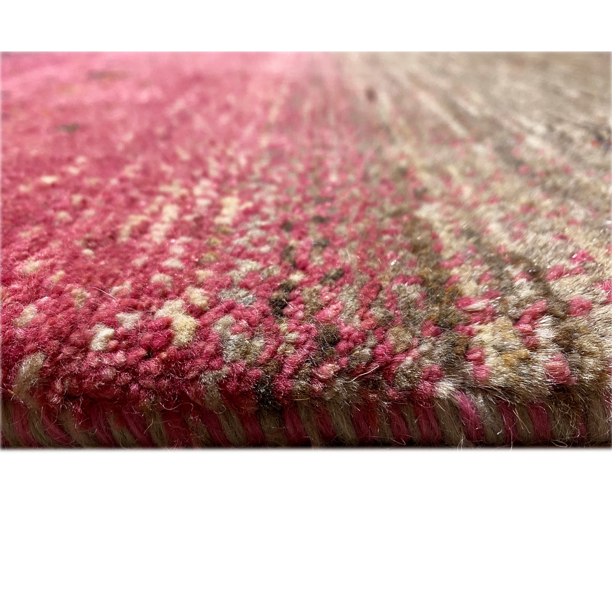 Gabbeh Exklusiver Teppich Rosa/Grau 298x251 cm - German Carpet Shop