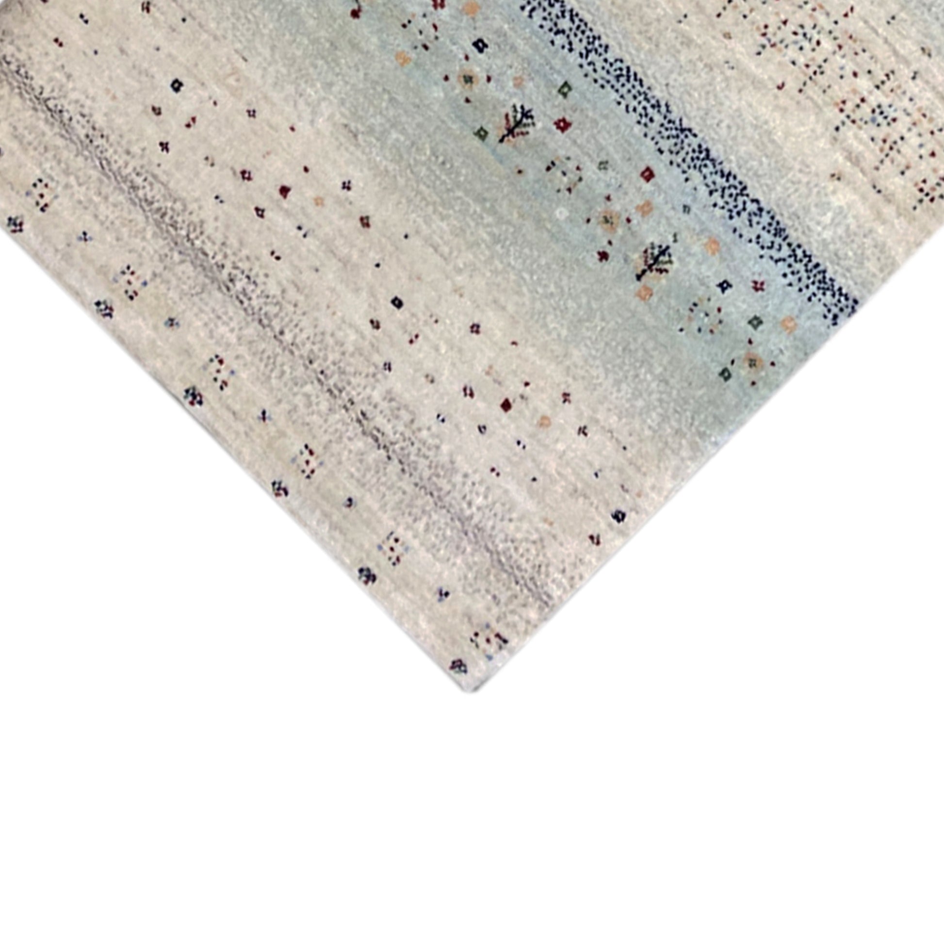 Blauer Gabbeh Teppich Läufer 195x80 cm - German Carpet Shop