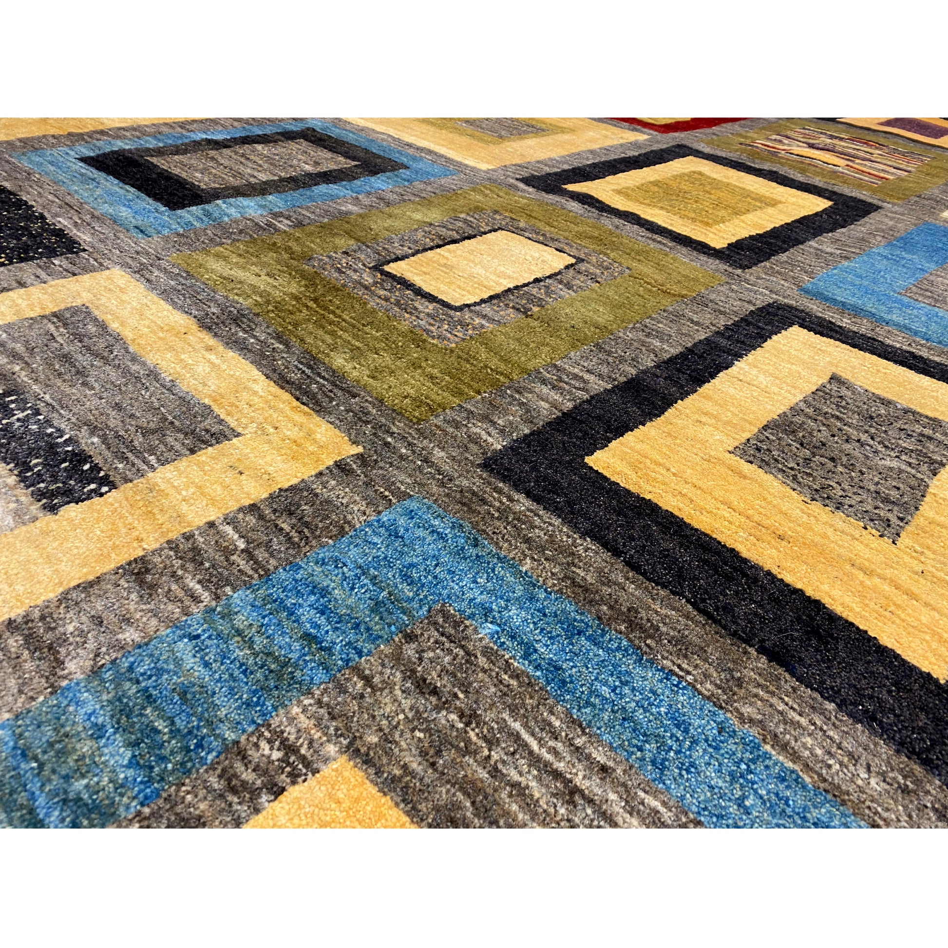 Gabbeh Exklusiver Teppich Grau 297x195 cm - German Carpet Shop