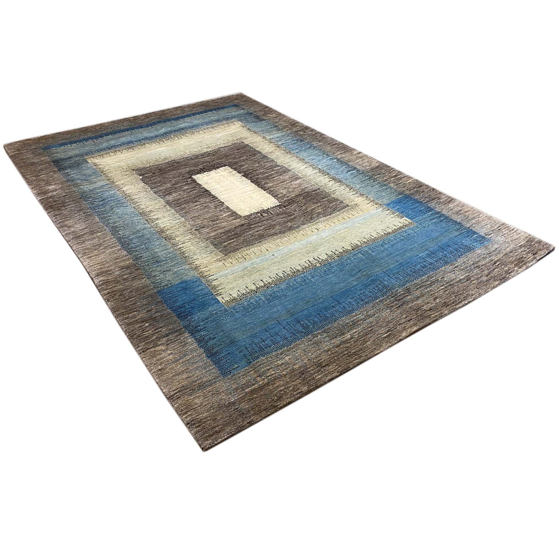 Gabbeh Exklusiver Teppich Grau 295x193 cm - German Carpet Shop