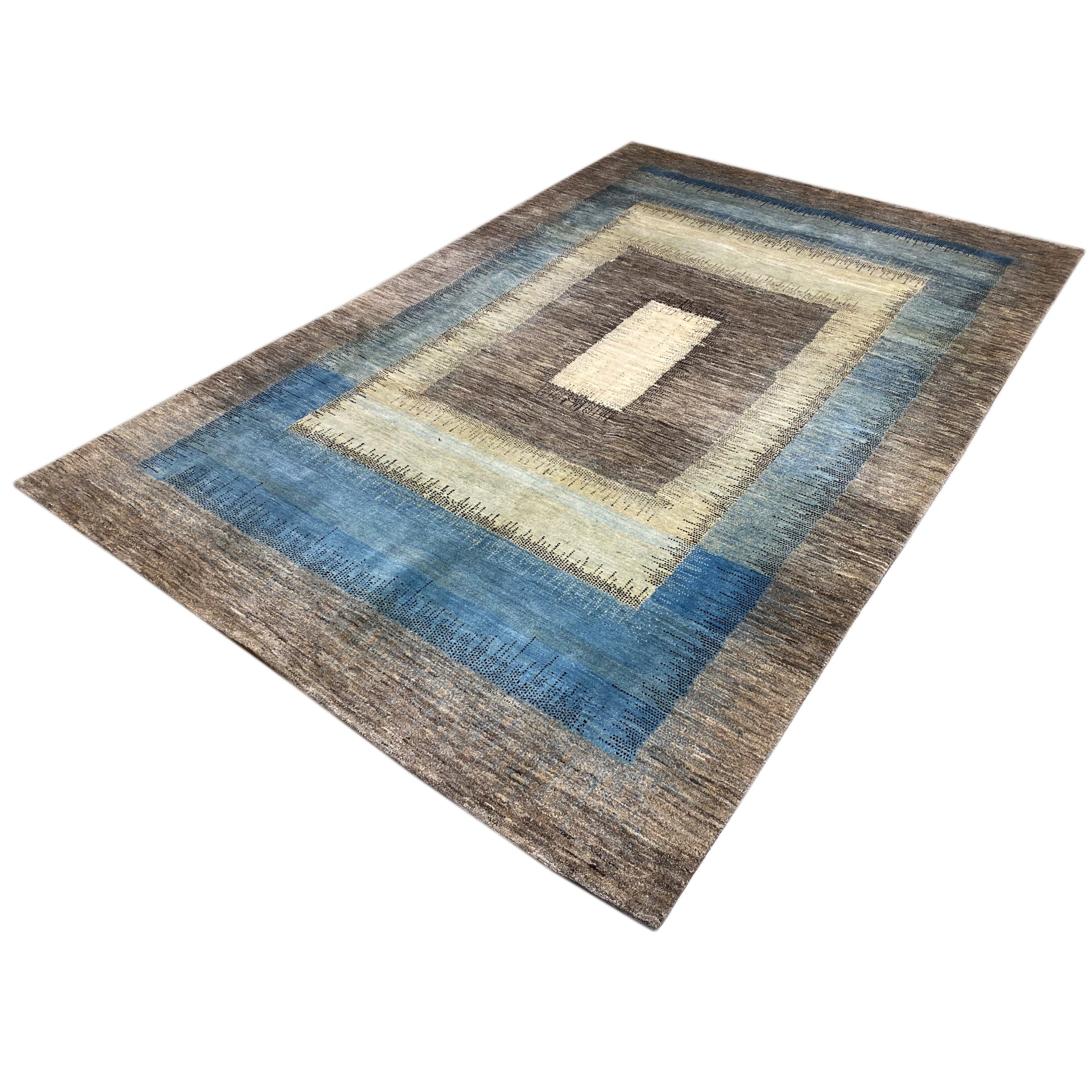 Gabbeh Exklusiver Teppich Grau 295x193 cm - German Carpet Shop