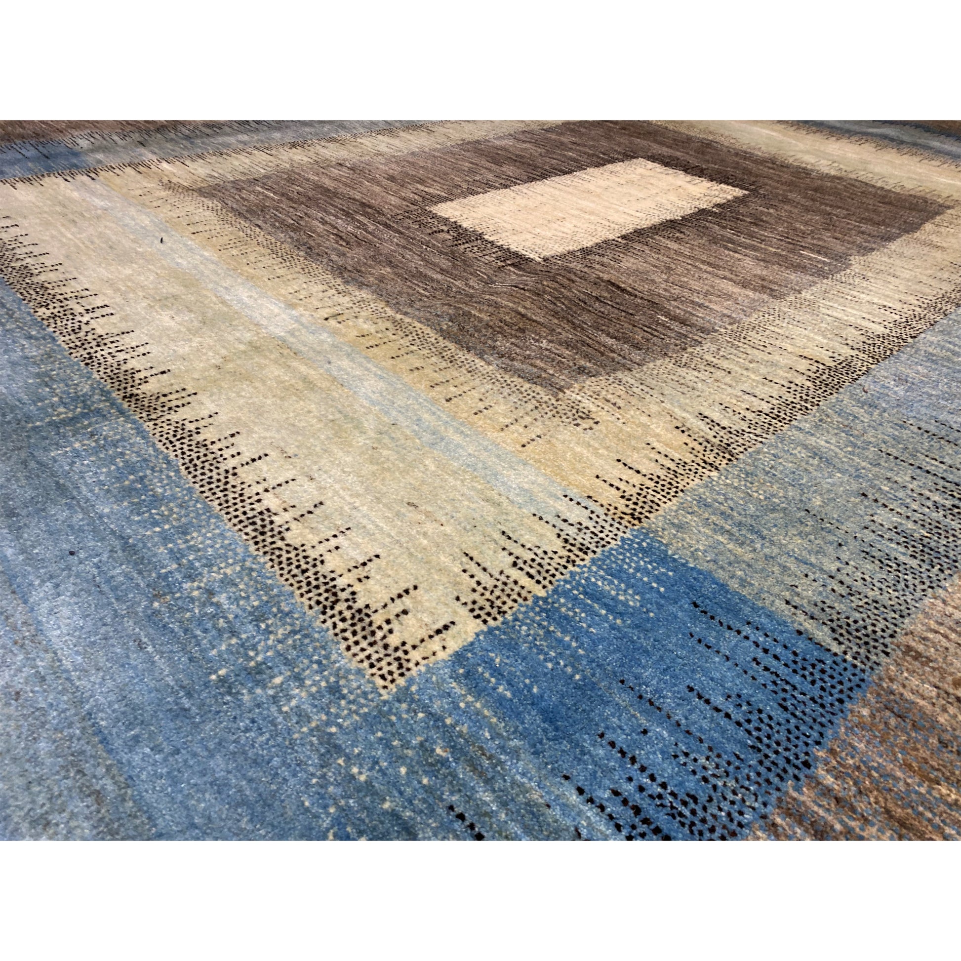 Gabbeh Exklusiver Teppich Grau 295x193 cm - German Carpet Shop