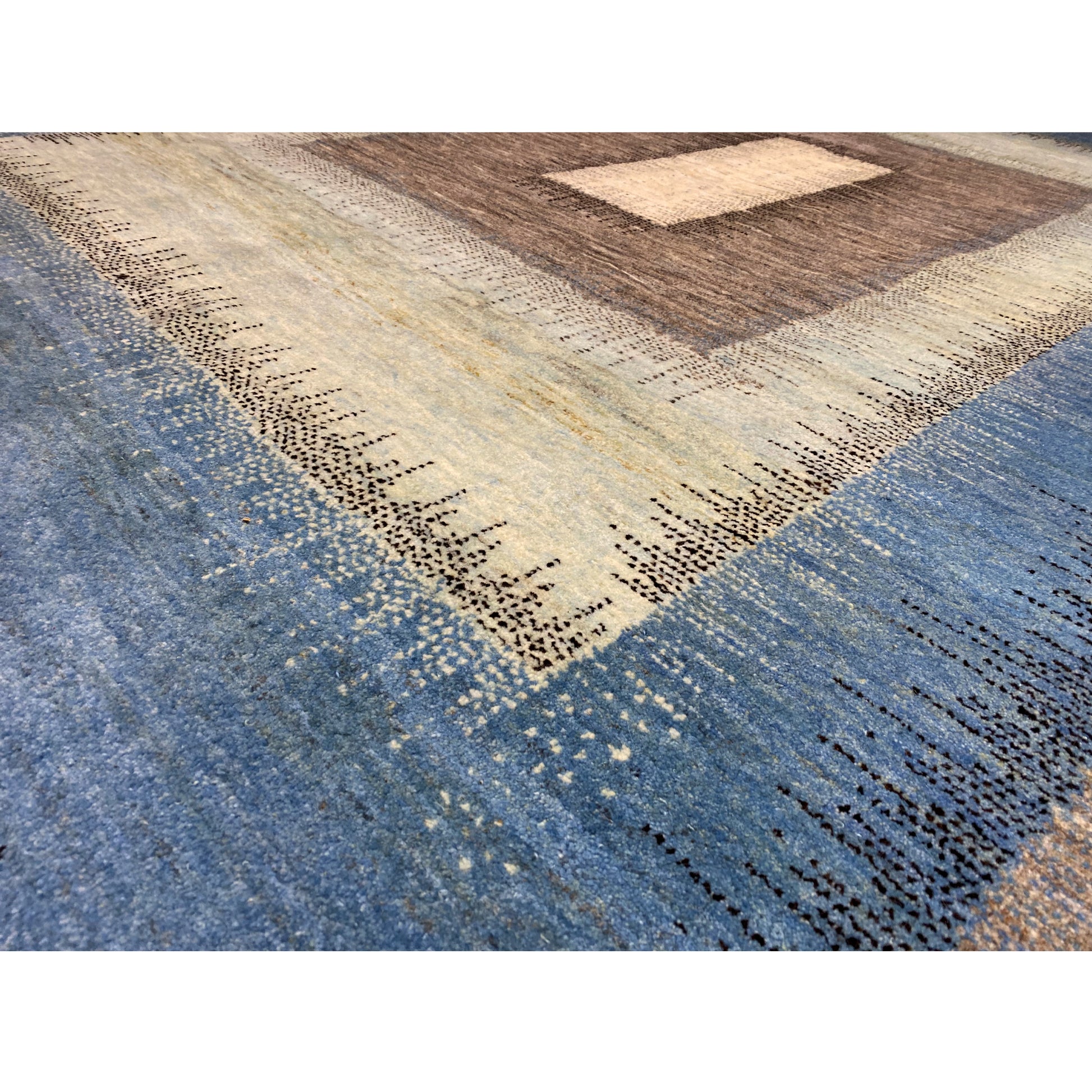 Gabbeh Exklusiver Teppich Blau 299x192 cm - German Carpet Shop