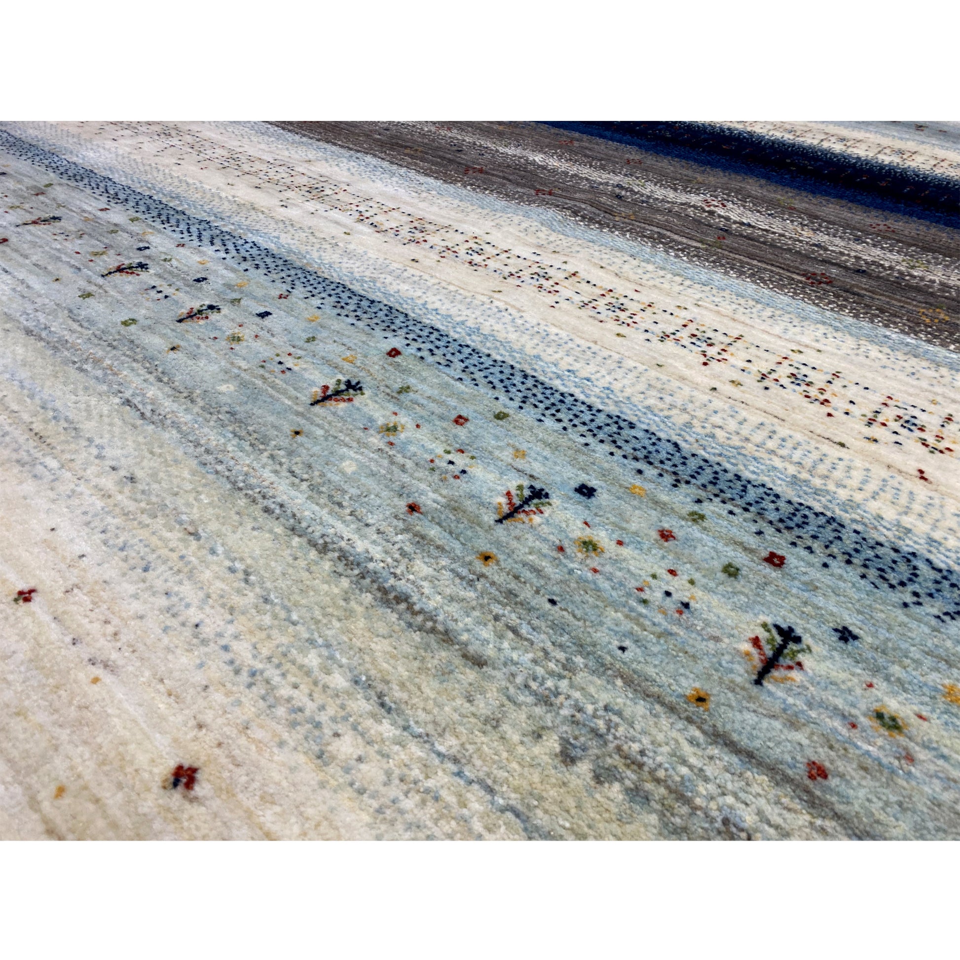 Gabbeh Exklusiver Teppich, Blau 295x202 cm - German Carpet Shop