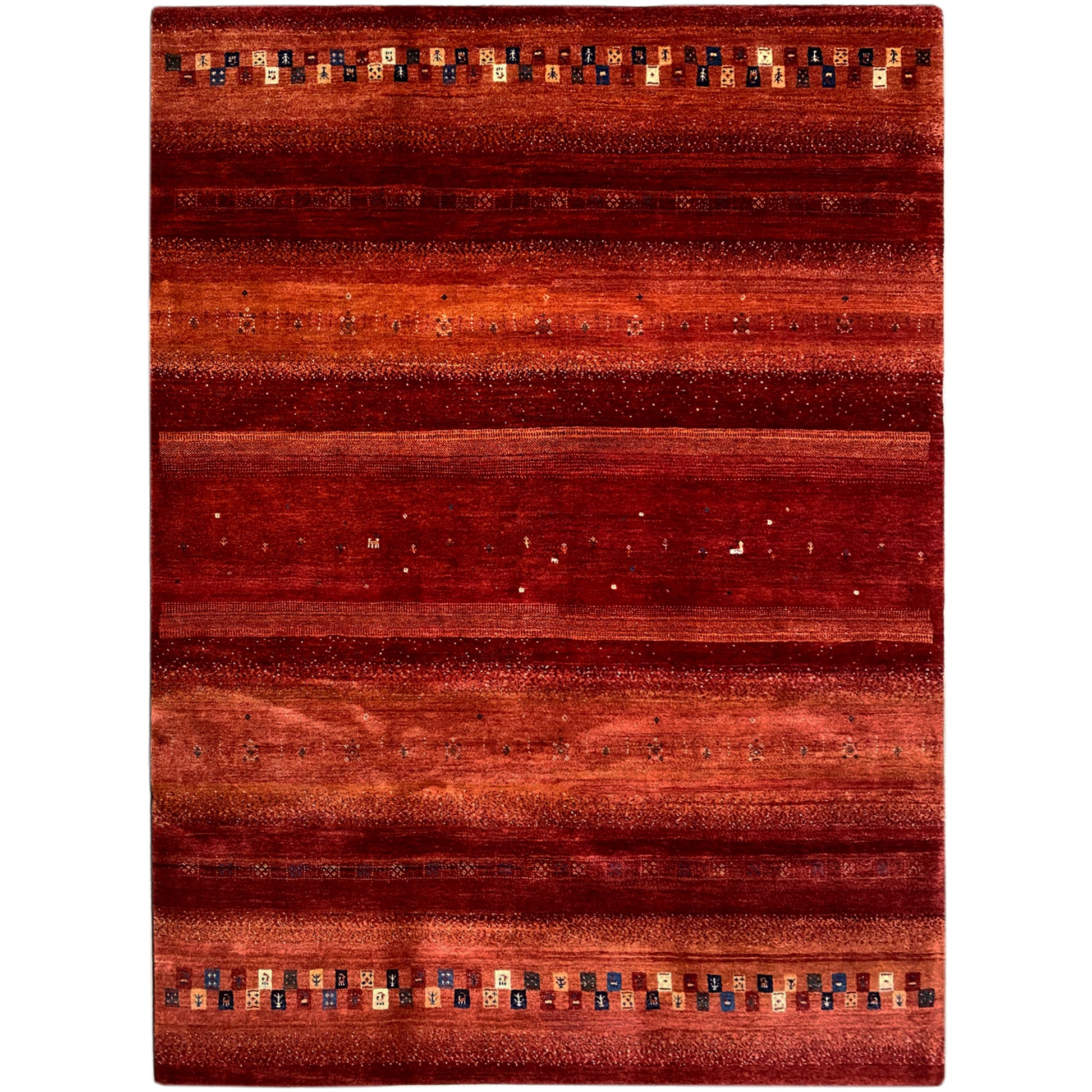 Gabbeh Exklusiver Teppich, Rot, 300x248 cm - German Carpet Shop