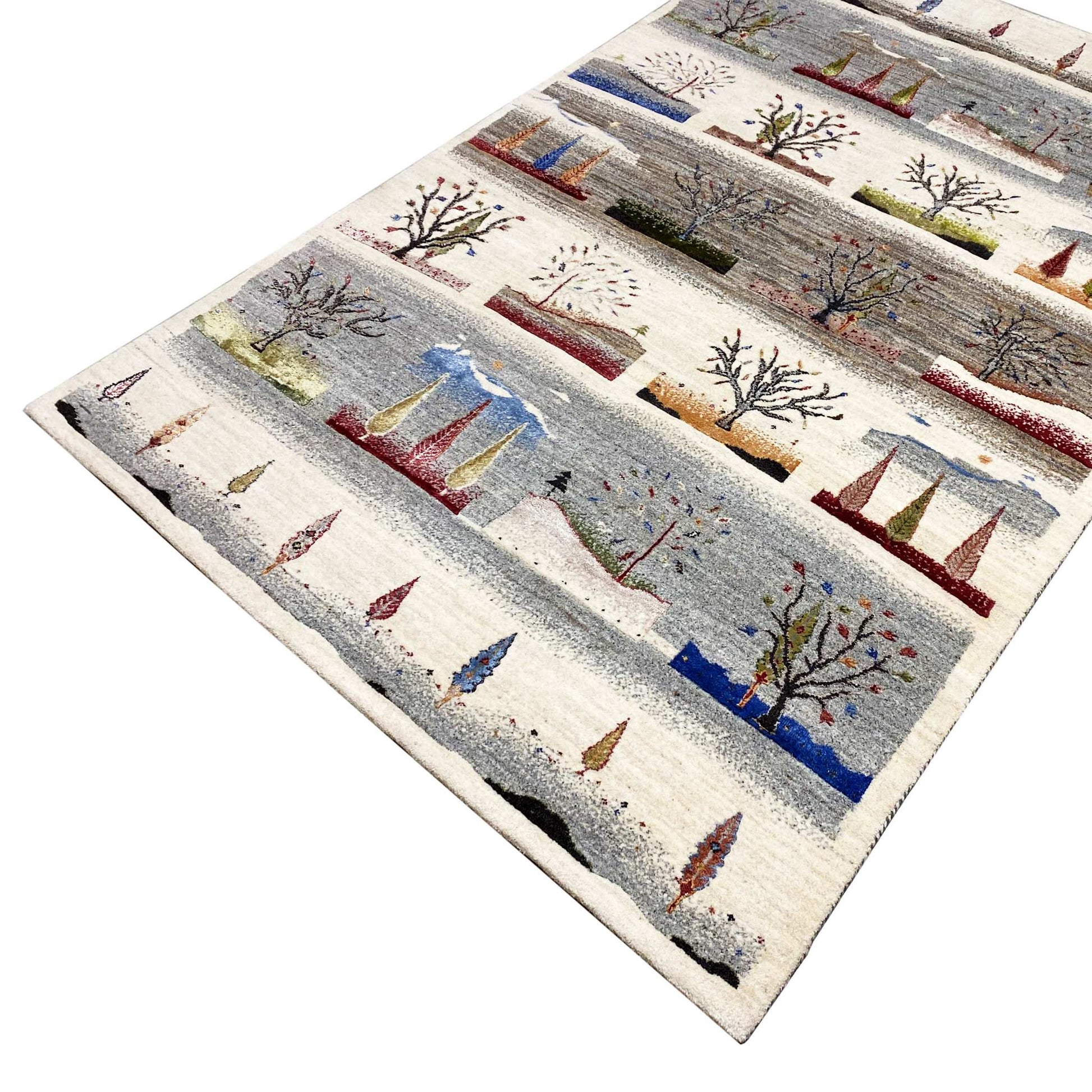 Gabbeh Lori Teppich, 237x166 cm - Handgesponnene Wolle - German Carpet Shop