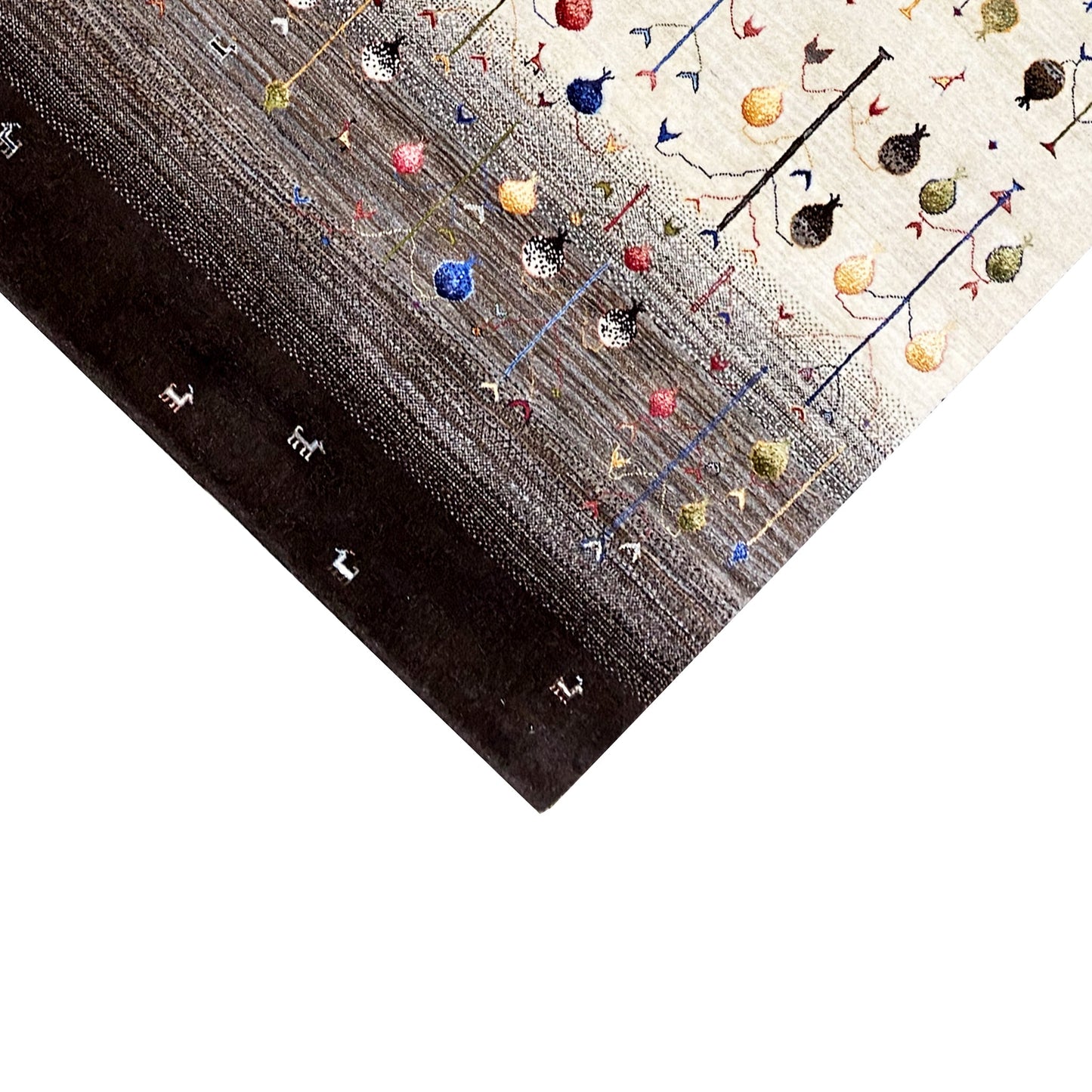 Handgeknüpfter Gabbeh Lori Teppich, 240x171 cm - Naturfarben - German Carpet Shop