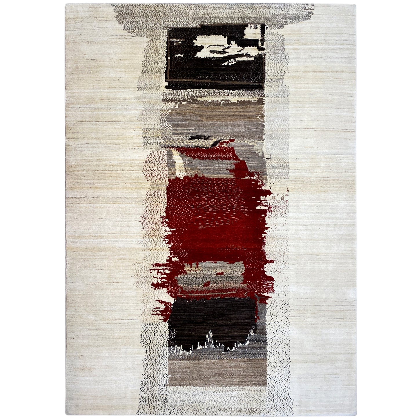 Gabbeh Exklusiver Teppich Rot 305x252 cm - German Carpet Shop