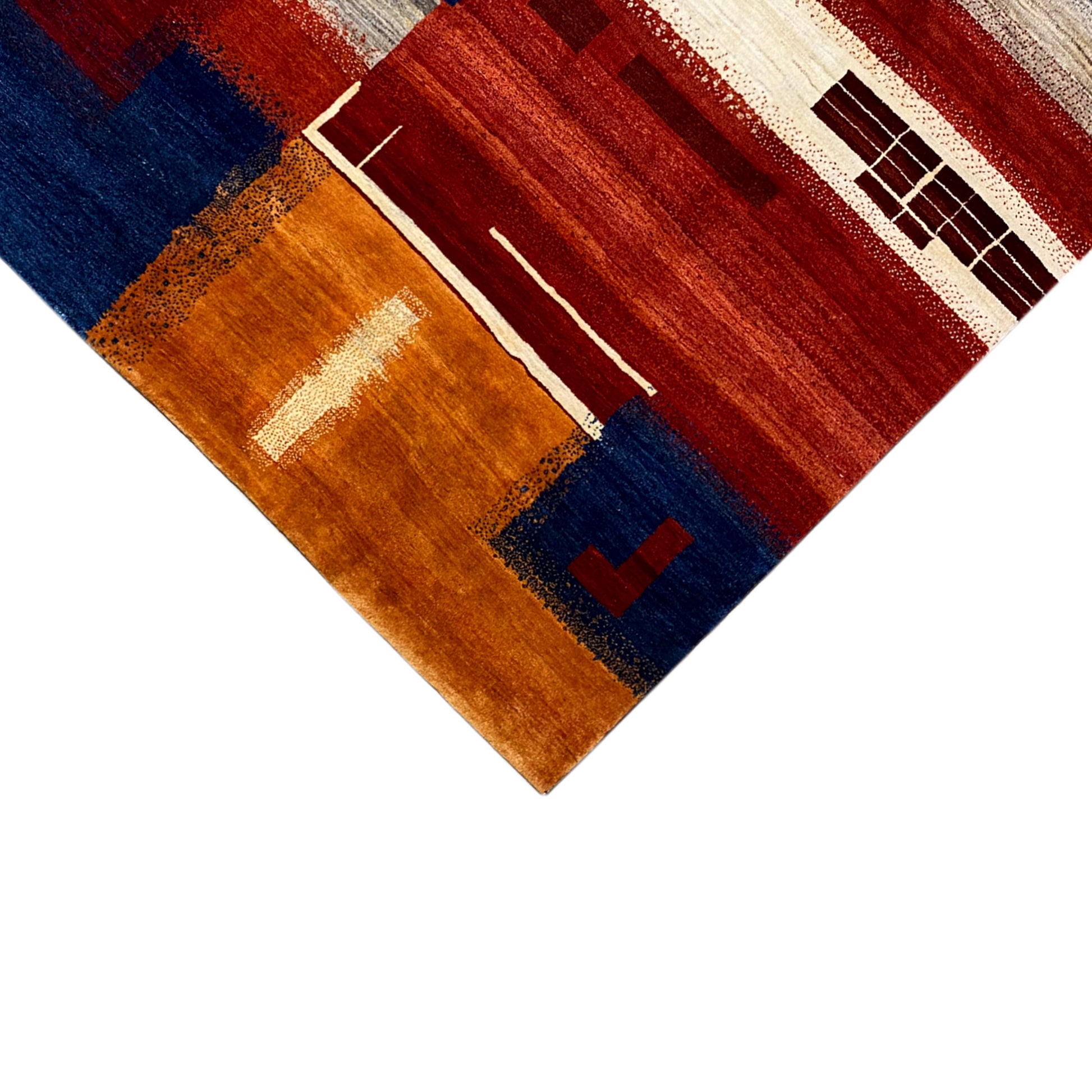 Gabbeh Exklusiver Teppich Blau 303x247 cm - German Carpet Shop