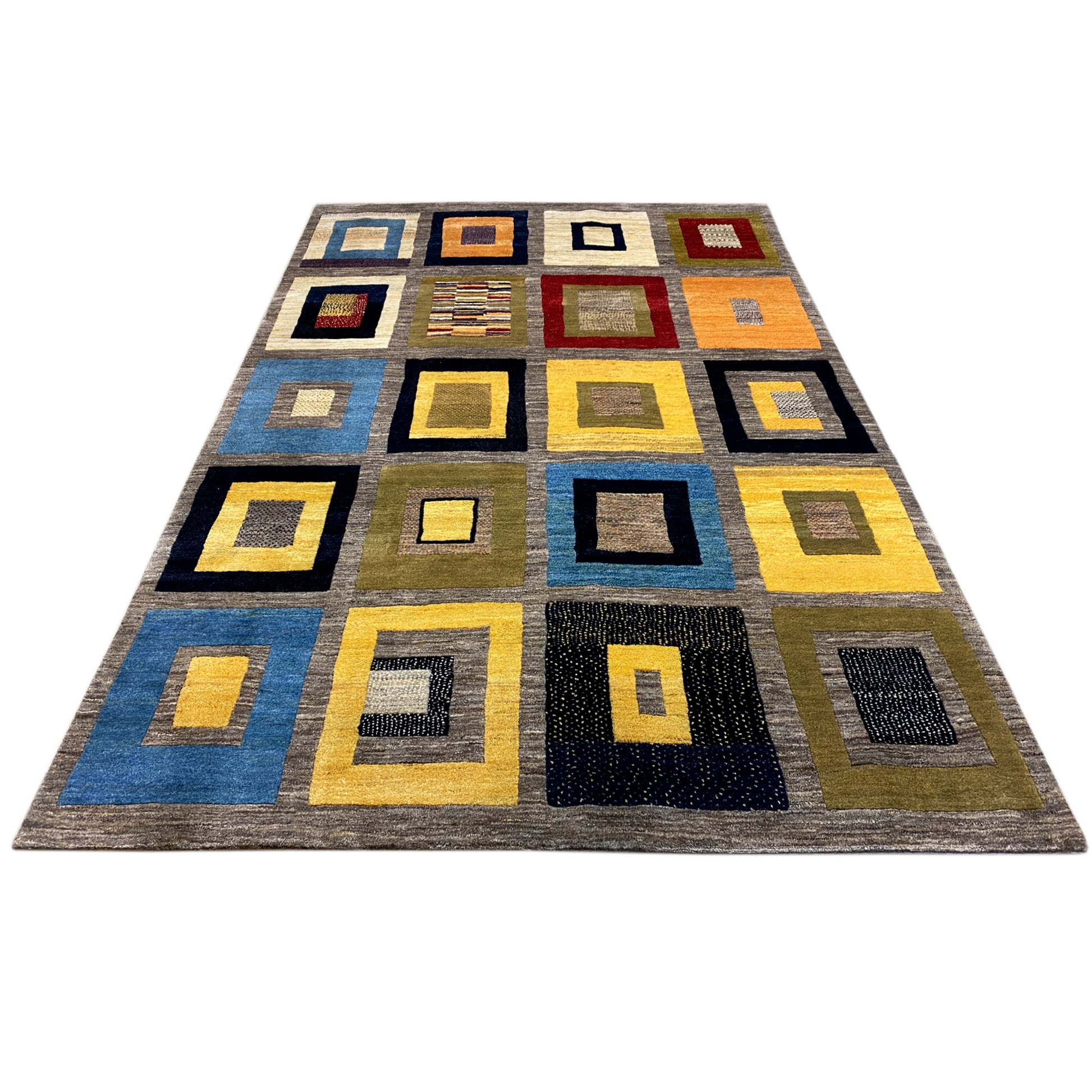Gabbeh Exklusiver Teppich Grau 304x200 cm - German Carpet Shop