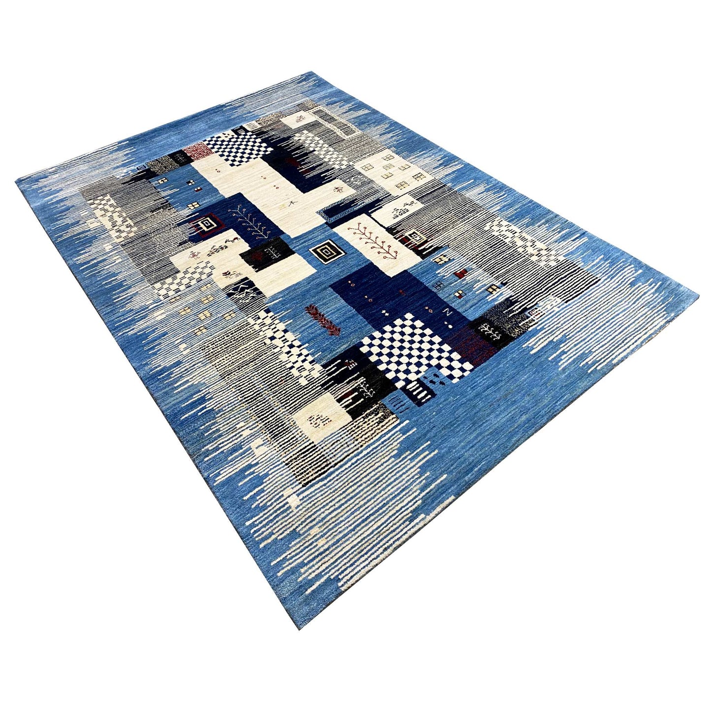 Abstrakter Gabbeh Teppich, 241x169 cm - German Carpet Shop