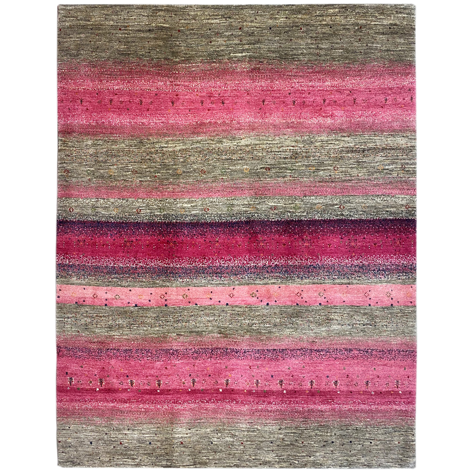 Gabbeh Exklusiver Teppich Rosa 288x247 cm - German Carpet Shop