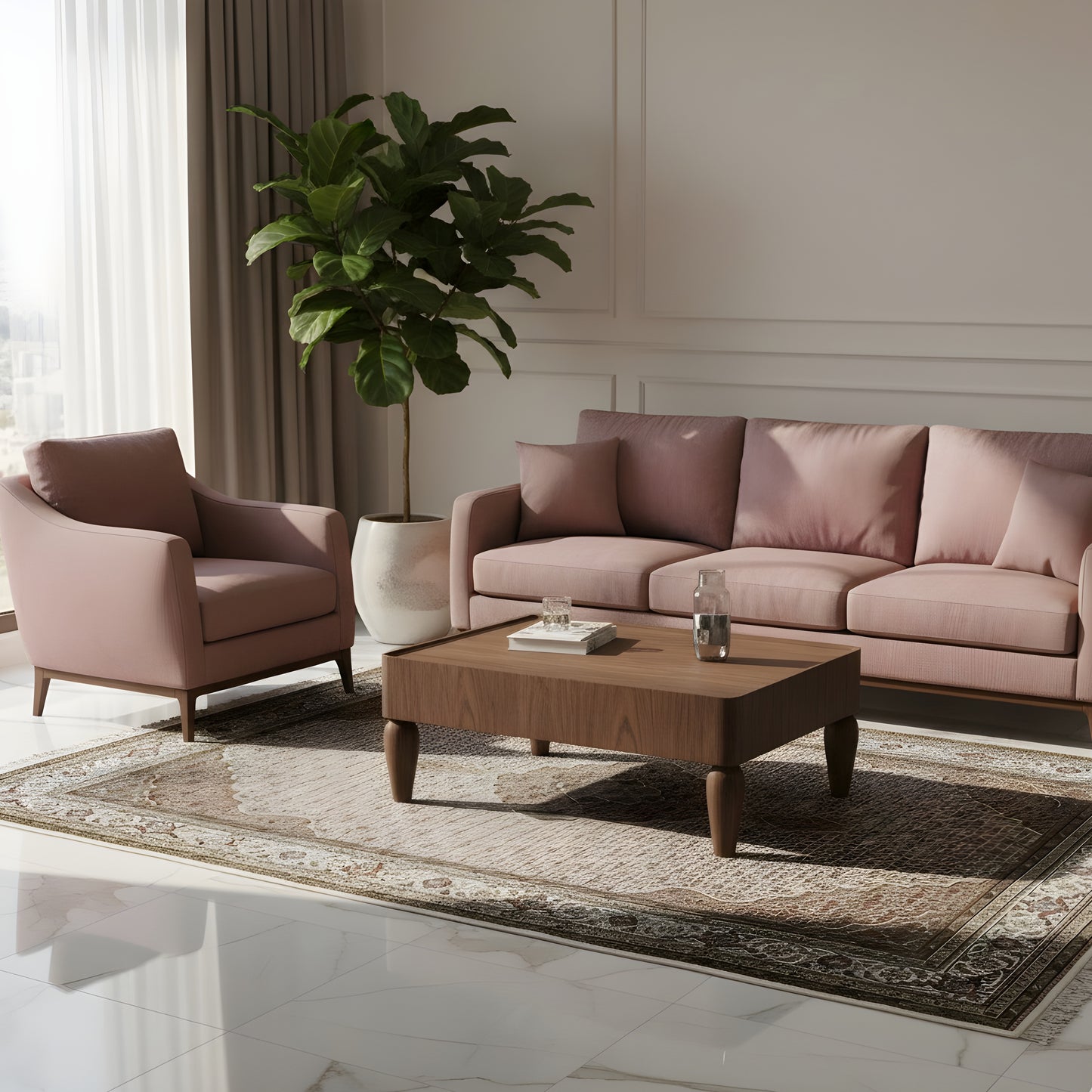 Indo Täbriz Teppich (292x196 cm)