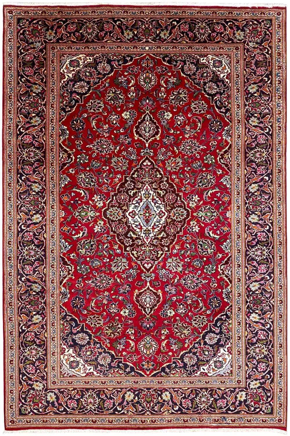 Keshan - Rot (307x201cm) - German Carpet Shop