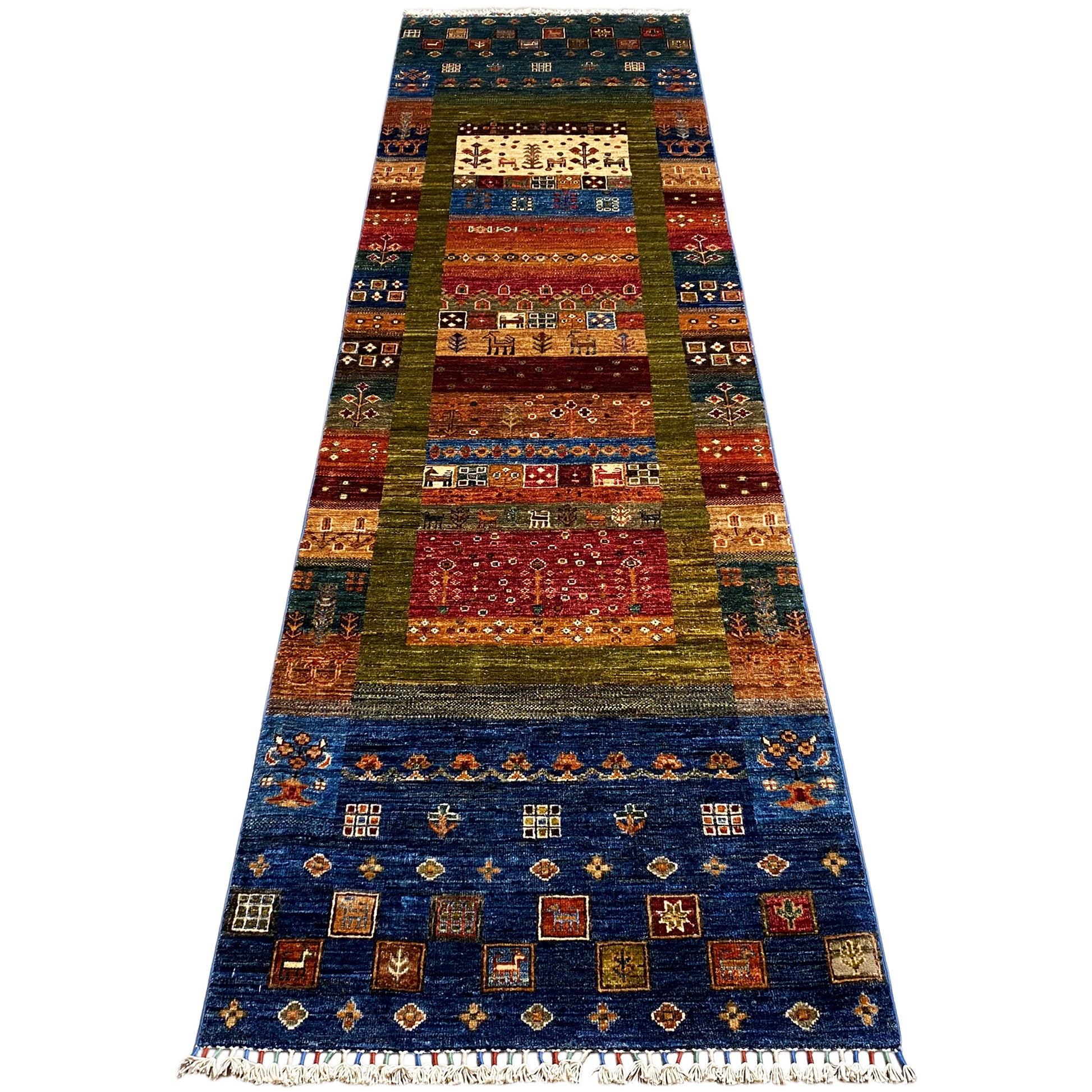 Handgeknüpfter Khorjin Teppich Läufer 295x83 cm - German Carpet Shop