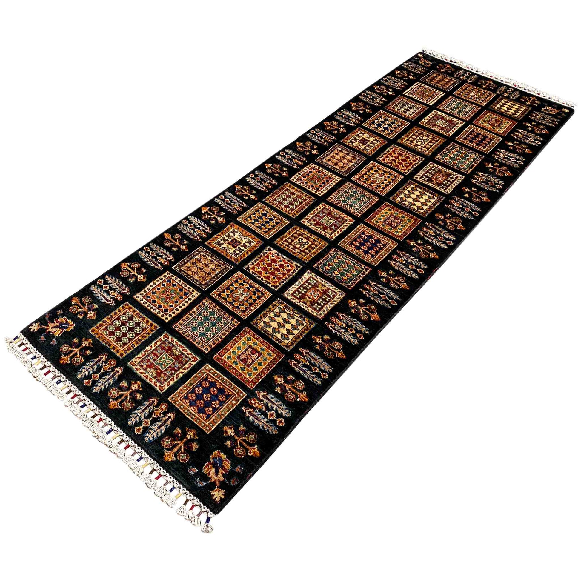 Khorjin Läufer Teppich – Handgewebter Tribal-Wollteppich, 246x85 cm - German Carpet Shop