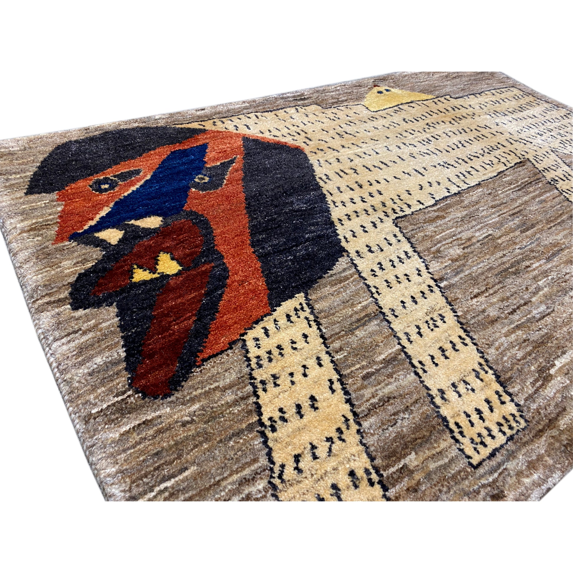 Löwen Gabbeh Teppich 118x79 cm - German Carpet Shop