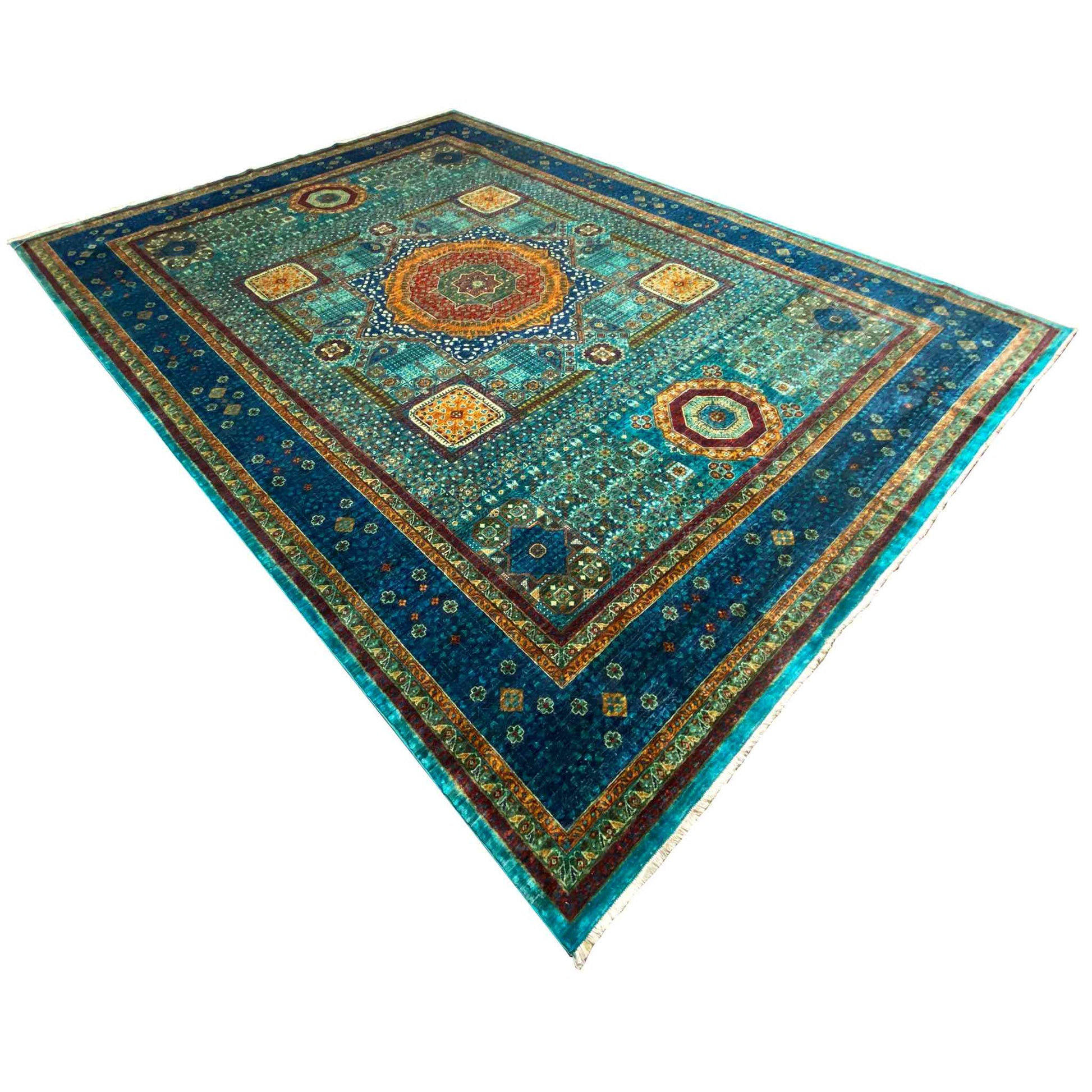Handgeknüpfter Mamluk Teppich 397x297cm - German Carpet Shop