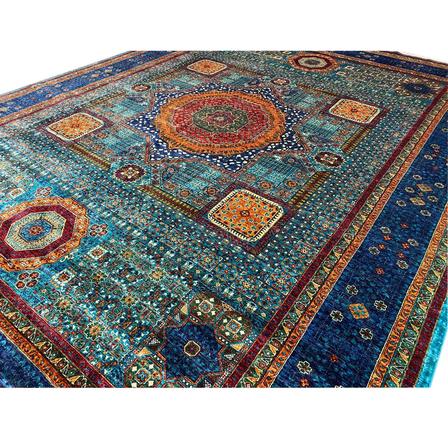 Handgeknüpfter Mamluk Teppich 397x297cm - German Carpet Shop