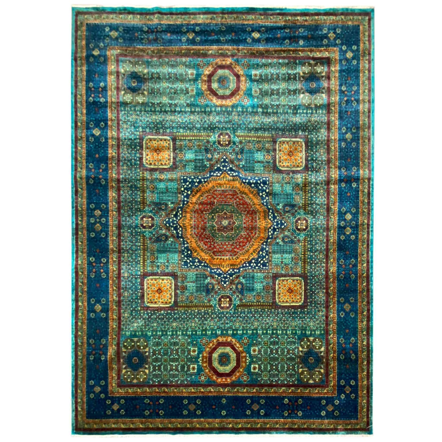 Handgeknüpfter Mamluk Teppich 397x297cm - German Carpet Shop