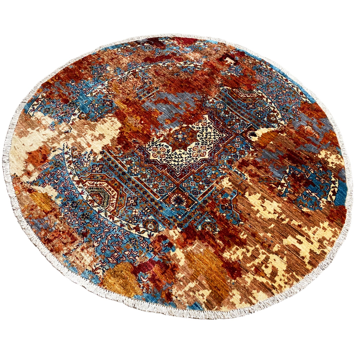 Handgeknüpfter Runder Mamluk Teppich 153x152 cm - German Carpet Shop