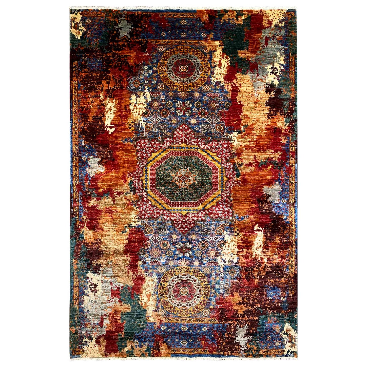 Handgeknüpfter Mamluk Teppich 301x204 cm - German Carpet Shop