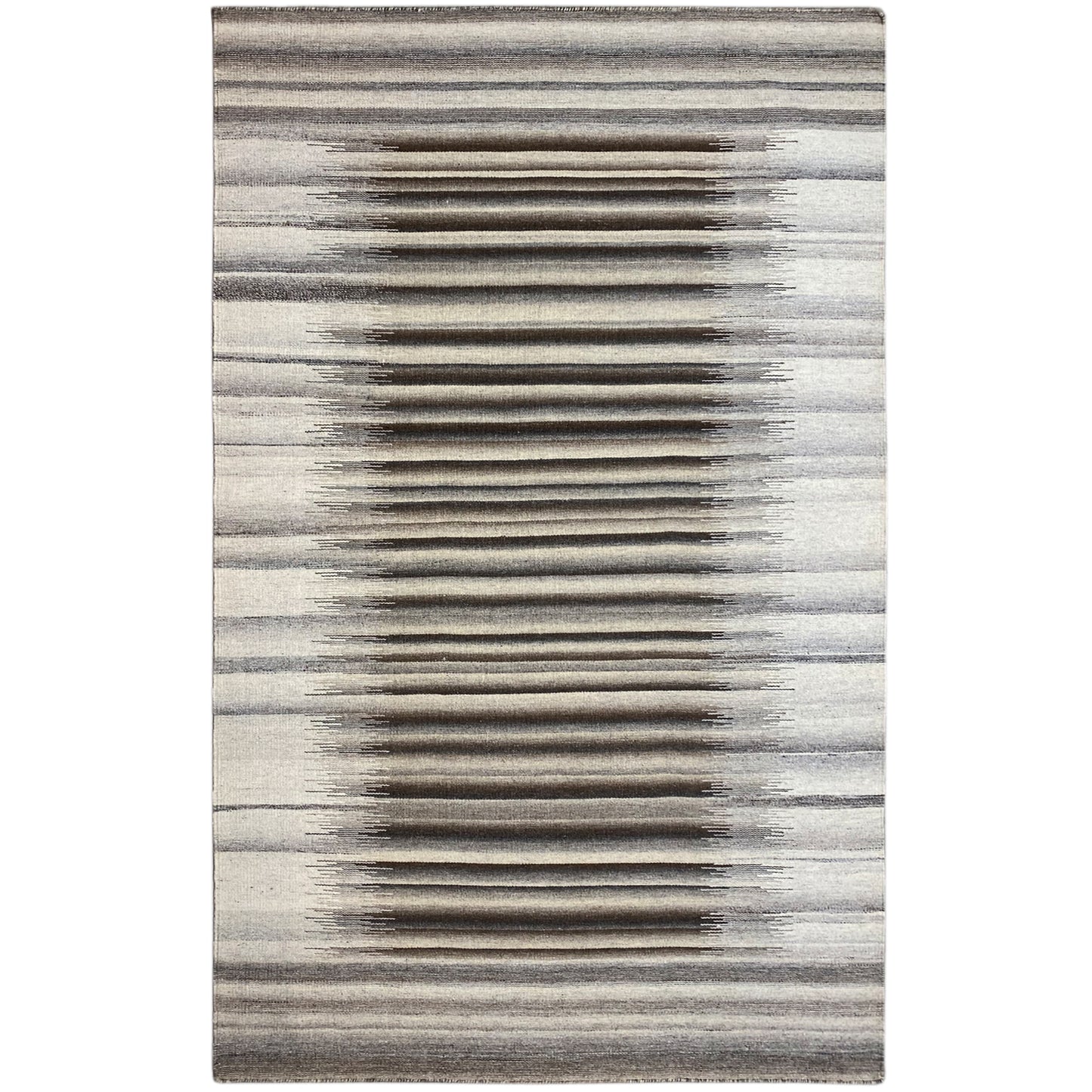 Moderner Grauer Kelim Dhurrie - 160x230 cm - German Carpet Shop