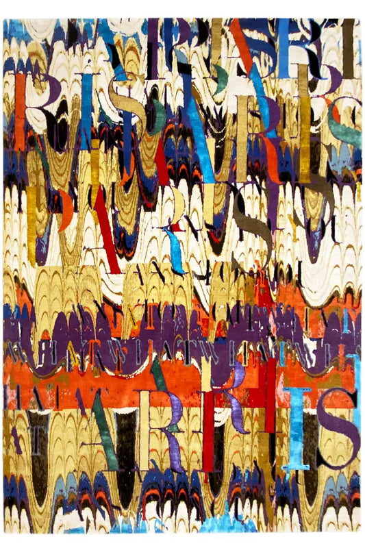 Julia Stefan "Paris" Designer Teppich - Handgeknüpft aus Wolle & Seide, 311x254cm (10.2x8.3ft) - German Carpet Shop