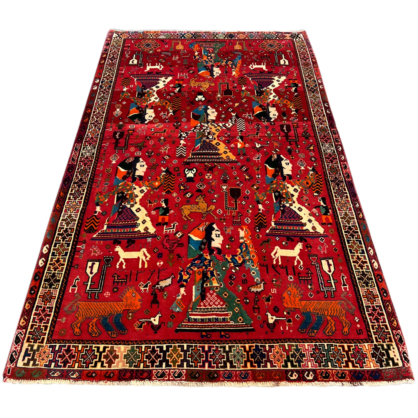 Qashqai Teppich 214x128 cm - Premium Qashqai Teppiche from German Carpet Shop - Just €0! Shop now at German Carpet Shop