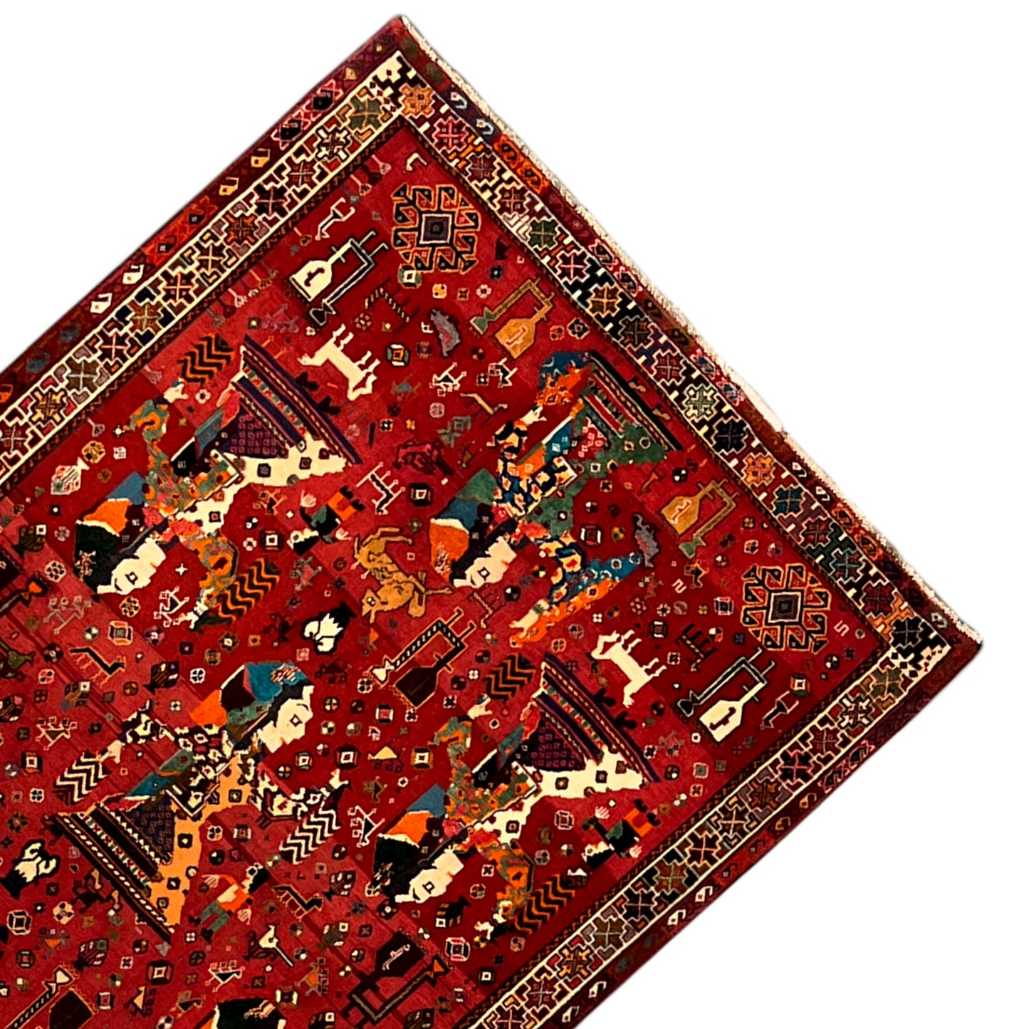 Qashqai Teppich 214x128 cm - Premium Qashqai Teppiche from German Carpet Shop - Just €0! Shop now at German Carpet Shop