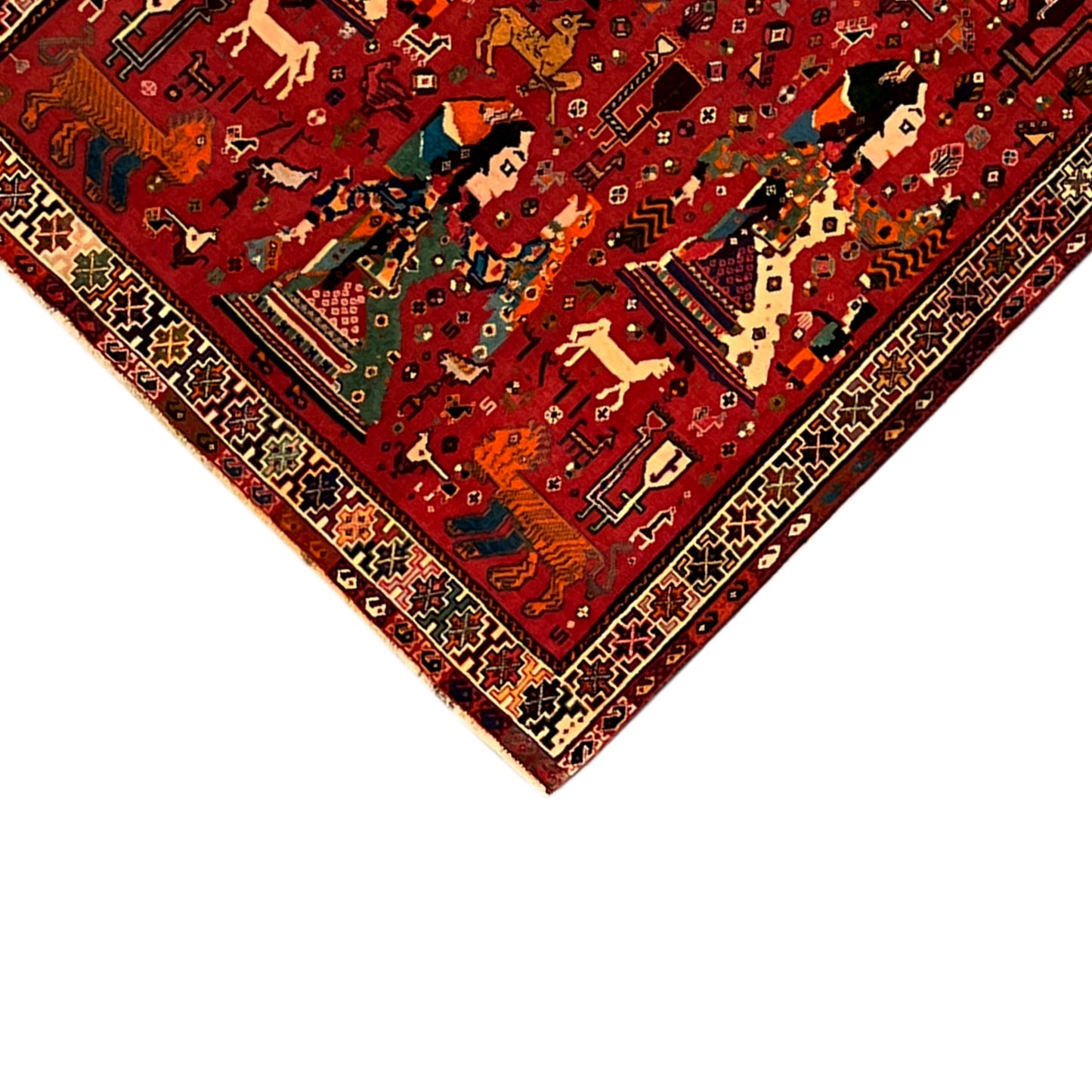 Qashqai Teppich 214x128 cm - Premium Qashqai Teppiche from German Carpet Shop - Just €0! Shop now at German Carpet Shop