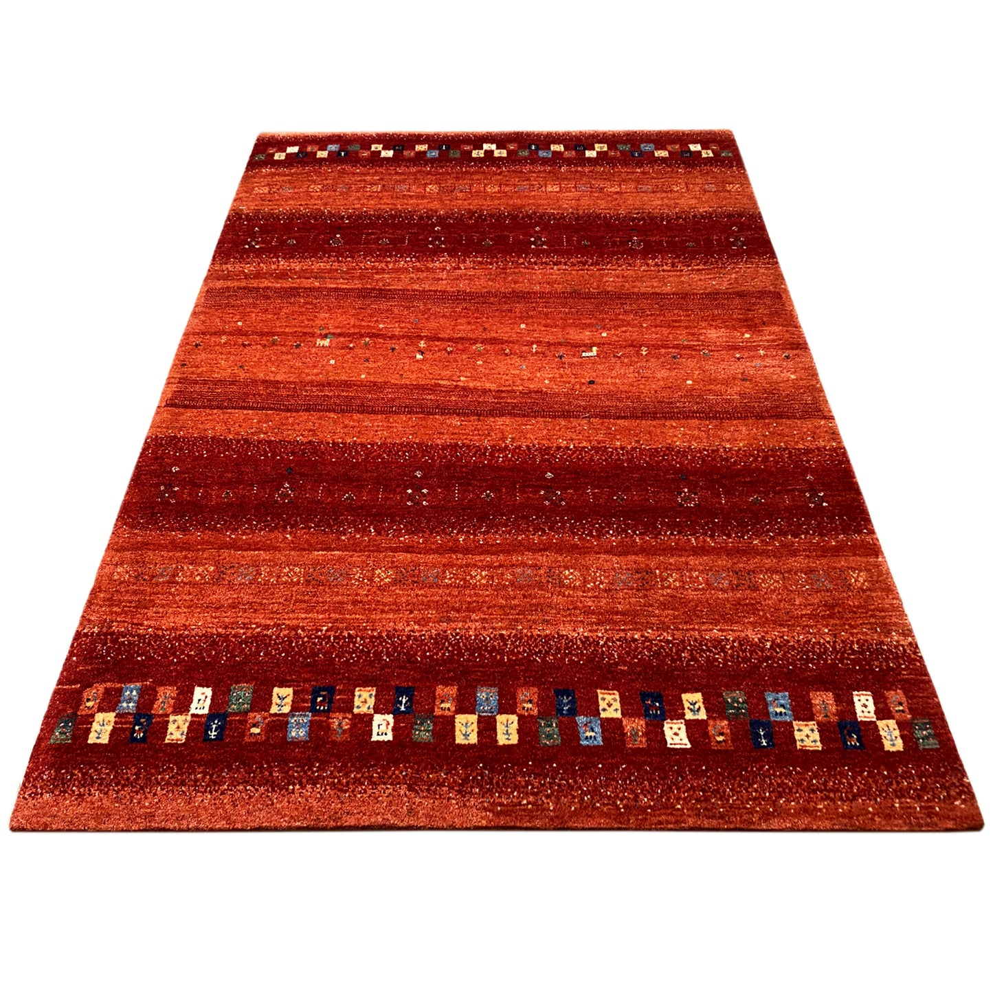 Gabbeh Teppich 242x164 cm rot