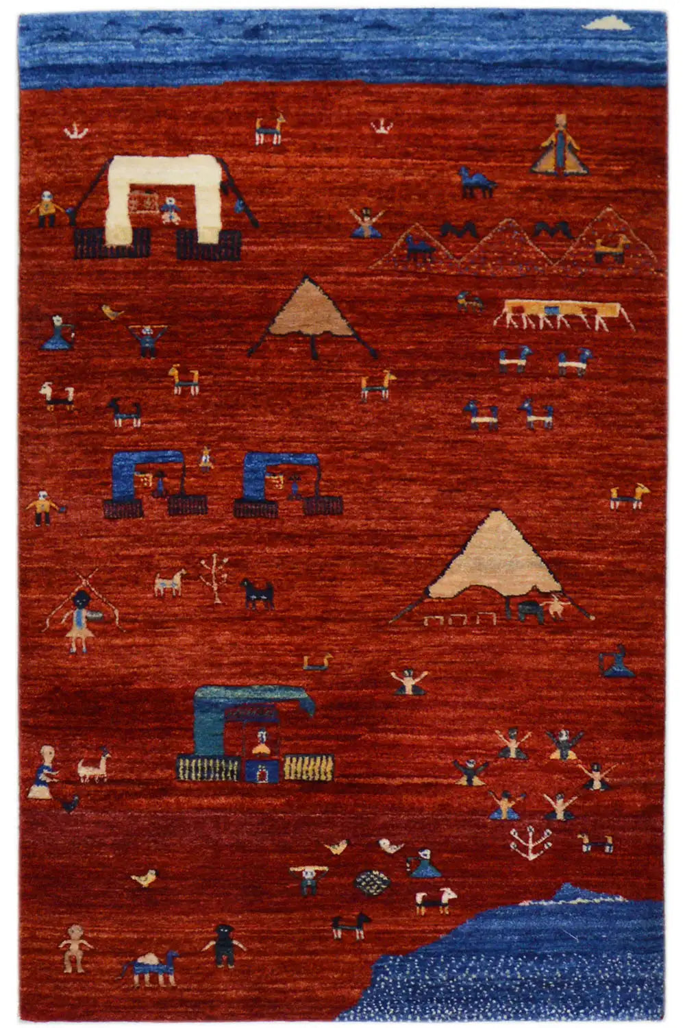 Gabbeh - 32954 - (119x75 cm) - Premium Gabbeh from German Carpet Shop - Just €600! Shop now at German Carpet Shop