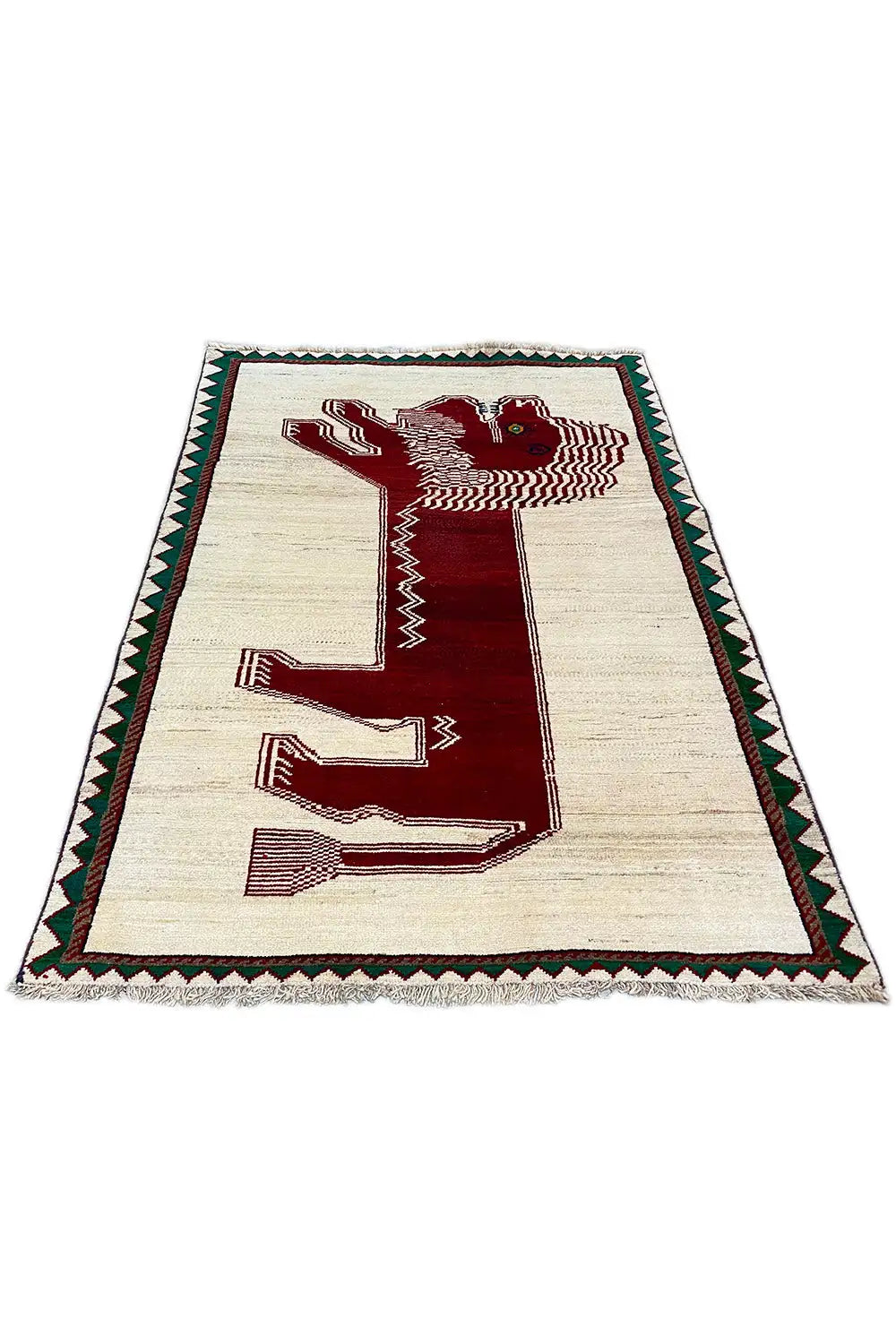 Löwen Gabbeh - 3558955815 (183x115 cm) - Premium Löwen Gabbeh from German Carpet Shop - Just €580! Shop now at German Carpet Shop