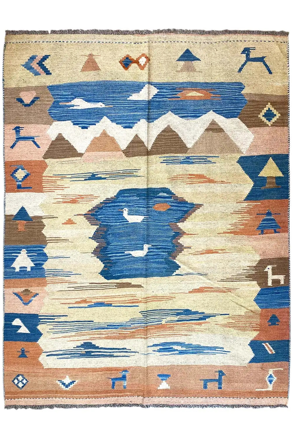 Kilim Qashqai  - 804915 (214x146 cm) - Premium Kelim from German Carpet Shop - Just €439! Shop now at German Carpet Shop