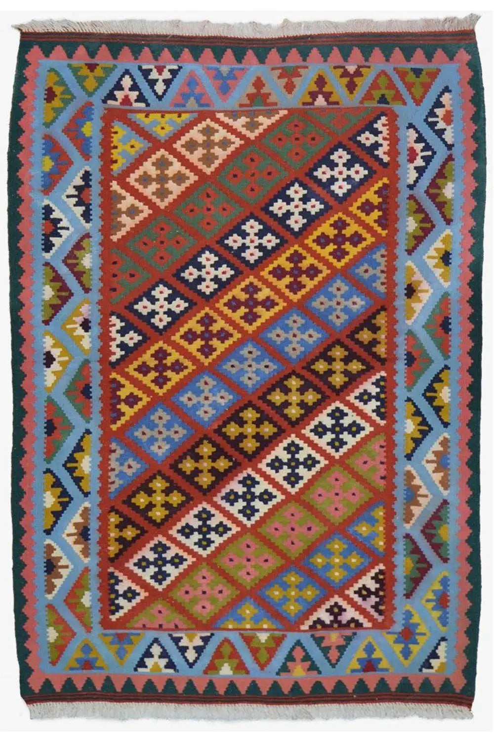 Kilim Qashqai - Multicolor 9PL 151x106 cm - German Carpet Shop