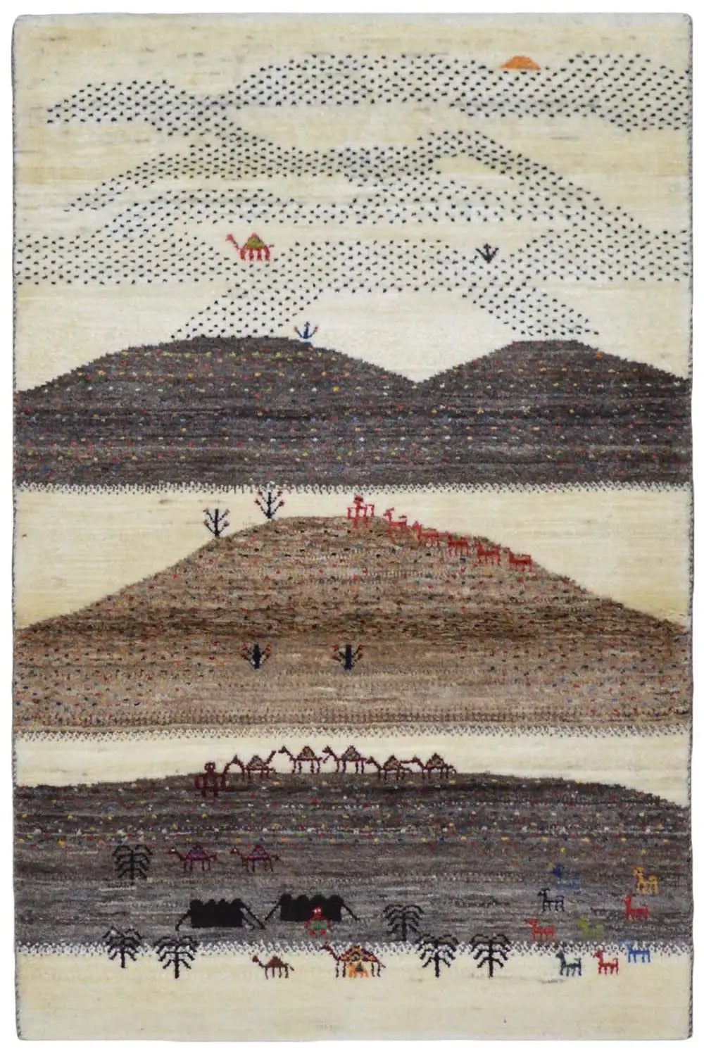 Gabbeh - (132x84 cm) - Premium Gabbeh from German Carpet Shop - Just €690! Shop now at German Carpet Shop