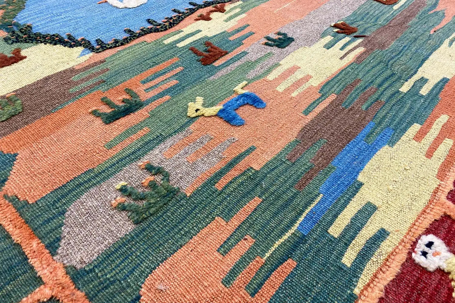 Kilim Qashqai - (201x146 cm) - Premium Kelim from German Carpet Shop - Just €429! Shop now at German Carpet Shop