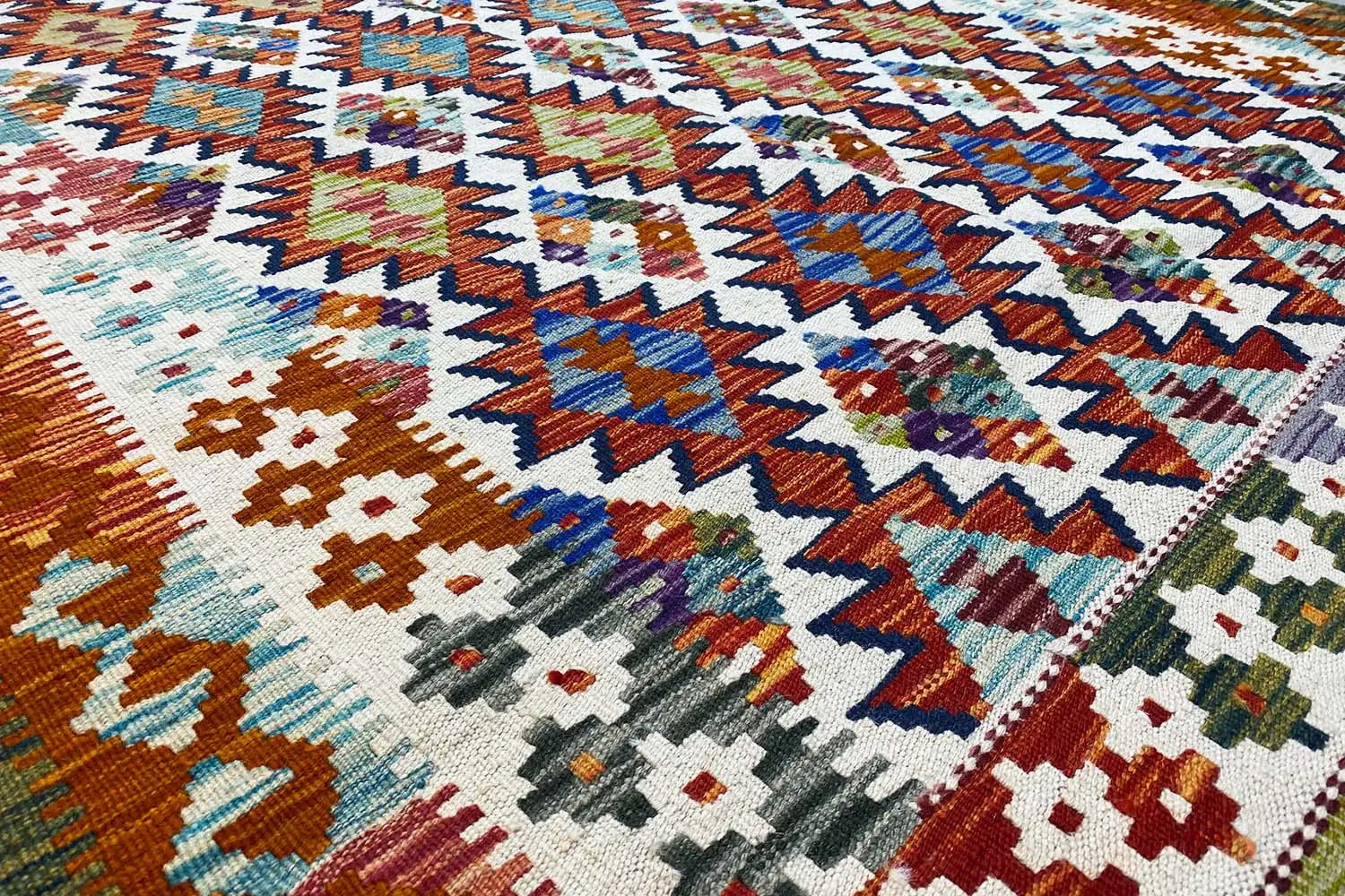 Kelim Afghan - (212x146 cm) - German Carpet Shop