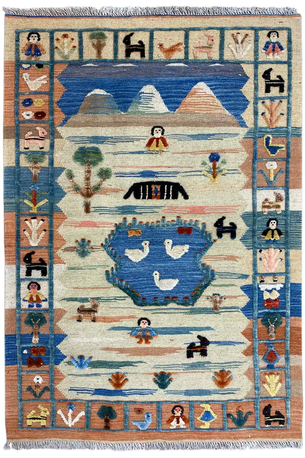 Kilim Qashqai  - 605612 (155x101 cm) - Premium Kelim from German Carpet Shop - Just €229! Shop now at German Carpet Shop