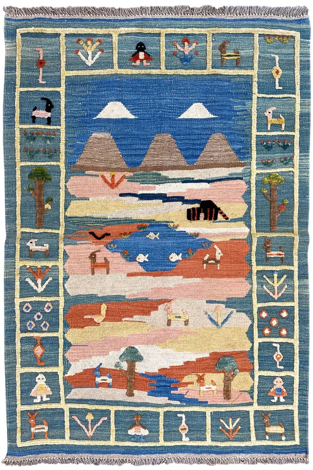 Kilim Qashqai  - 800601 (148x104 cm) - Premium Kelim from German Carpet Shop - Just €229! Shop now at German Carpet Shop