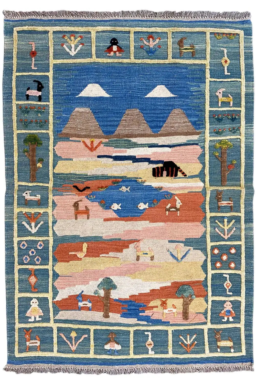 Kilim Qashqai  - 800601 (148x104 cm) - Premium Kelim from German Carpet Shop - Just €229! Shop now at German Carpet Shop