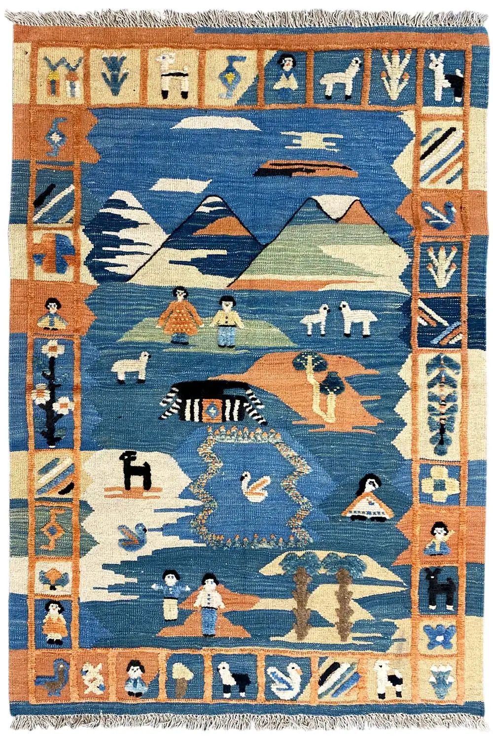 Kilim Qashqai  - 700084 (152x104 cm) - Premium Kelim from German Carpet Shop - Just €249! Shop now at German Carpet Shop