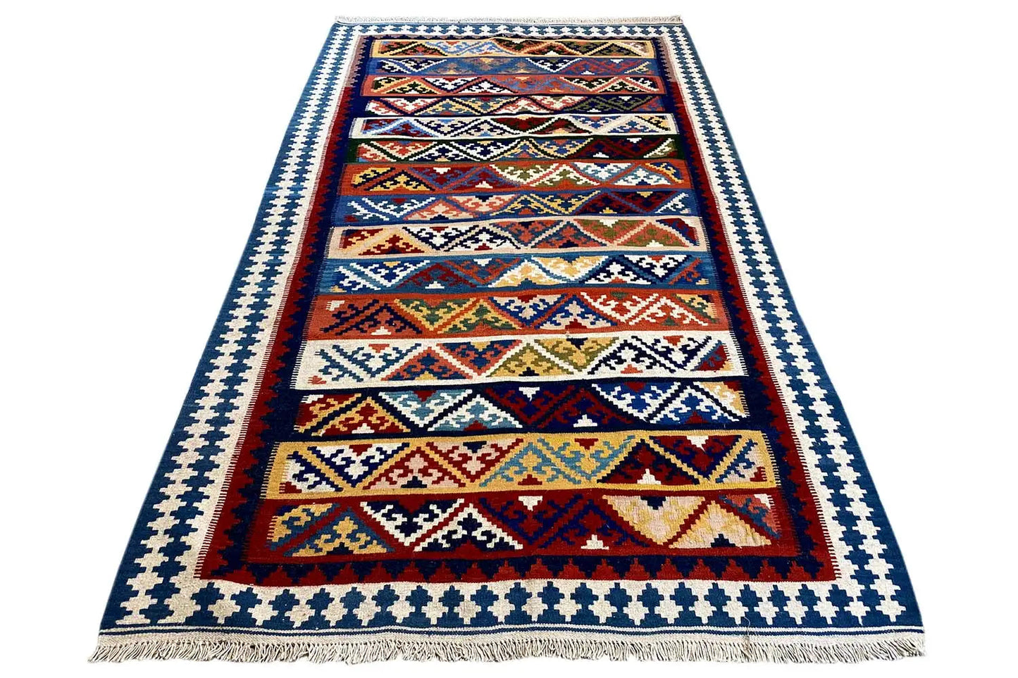 Kilim Qashqai - 301885 (226x155cm) - German Carpet Shop