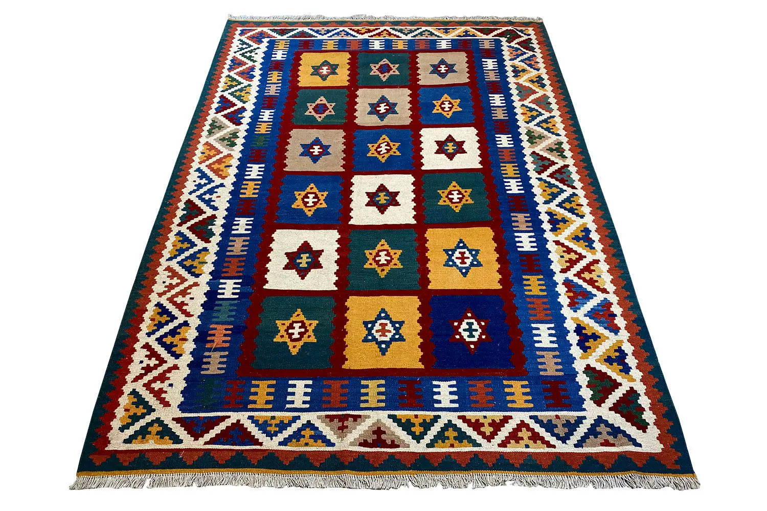 Kilim Qashqai  - 802428 (250x168 cm) - Premium Kelim from German Carpet Shop - Just €359! Shop now at German Carpet Shop